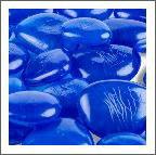 artificial pebbles sapphire blue